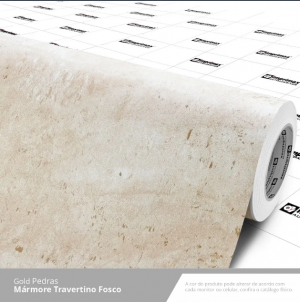 GOLDMAX PEDRAS MÁRMORE TRAVERTINO FOSCO PVC 1,22X25MM   FOSCO 