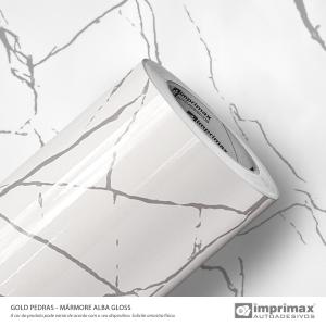 GOLDMAX PEDRAS MÁRMORE ALBA GLOSS BRANCO PVC 1,22X25MM   GLOSS 