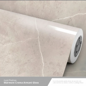 GOLDMAX PEDRAS MÁRMORE CREME ARMANI GLOSS PVC 1,22X25MM MARROM  GLOSS 